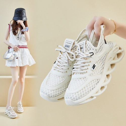 夏季网面透气女软底休闲运动网鞋