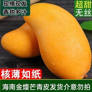 正宗纸核金煌芒特大水仙芒果新鲜现货金煌芒果园直发香甜无丝九斤
