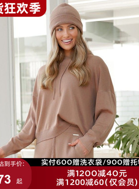 Lorna Jane 羊毛胶囊系列Wellness连帽羊毛针织卫衣上衣长裤女LJ