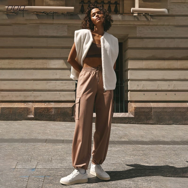 LJ抽绳宽松低腰休闲运动裤