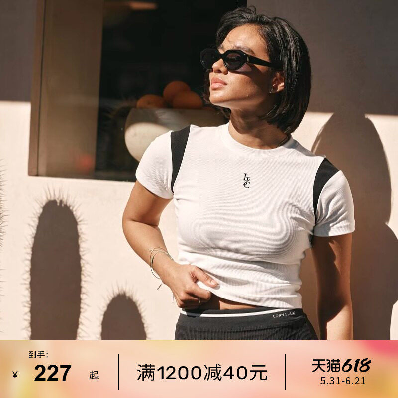 LJC系列LornaJane运动上衣T恤罩衫短袖DRIFT瑜伽健身训练跑步女LJ