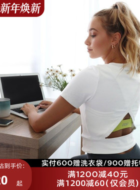LornaJane短款运动T恤短袖上衣罩衫ACTIVE瑜伽健身女LJ瑜伽服