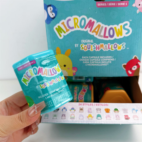 出口micro捏捏公仔可爱毛绒盲盒胶囊玩具拆拆乐squish迷你礼物