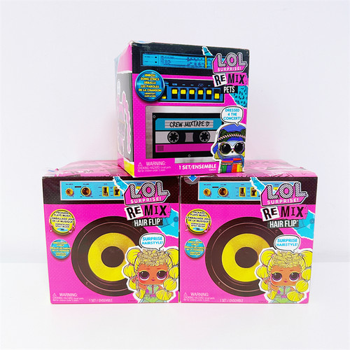 出口LOL音乐潮流娃娃盲盒玩具头发惊喜女孩礼物录音机收纳音乐