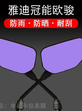 雅迪冠能欧骏电动车后视镜保护膜贴纸卡通装饰车衣贴俊运动豪华版