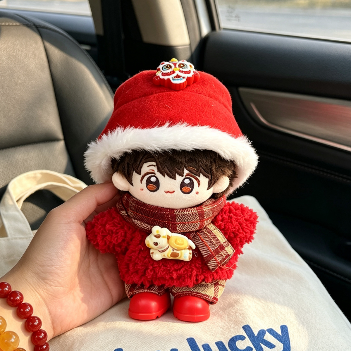 10cm娃衣男娃女娃棉花娃娃正常体新年春节玩偶衣服套装秋冬季可爱图片
