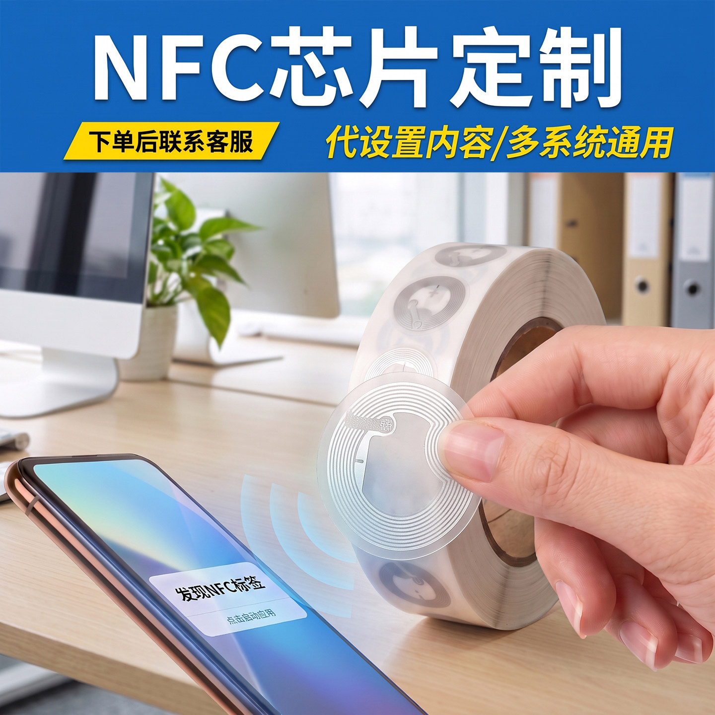 NFC芯片代写网址网页网站链接碰一碰跳转视频录音图片文字DIY表白