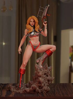 太空英雌 芭芭丽娜3D打印模型STL图纸模型素材白模{自动发货}