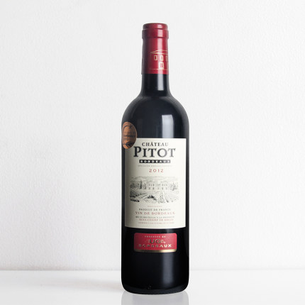 皮杜酒庄红葡萄酒2012CHATEAU PITOT 2012 BORDEAUX AOC ROUGE