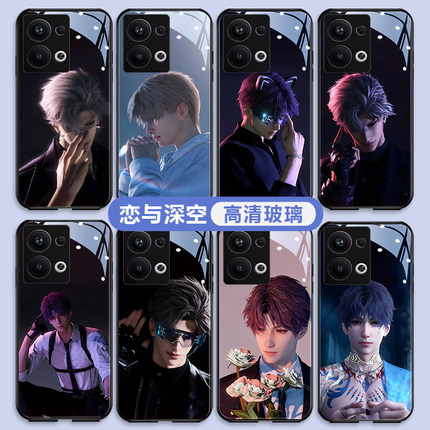 恋与深空适用oppofindx8手机壳二次元a3pro新款女reno14玻璃93沈星回r17祁煜x7小众x9黎深一加ace6周边15个性