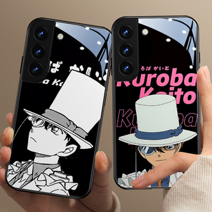 怪盗基德适用三星s24ultra手机壳s23动漫note20ultra名侦探柯南s22玻璃a54卡通25创意s10小众s8周边s9男 个性
