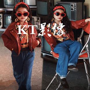 女童模卡港风港风主题拍摄影8090年代写真儿童舞台T台走秀演出服