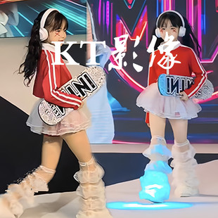 女童模卡文艺范舞台走秀模特大赛演出服儿童复古写真潮服 2026新款