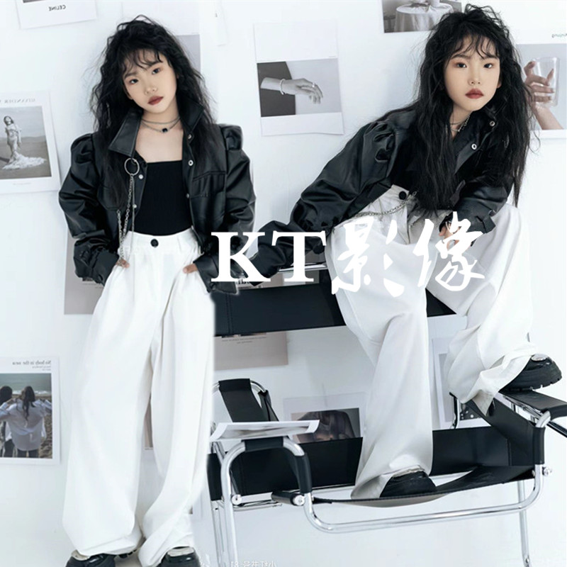 走秀新款个性模卡演出服机车风格