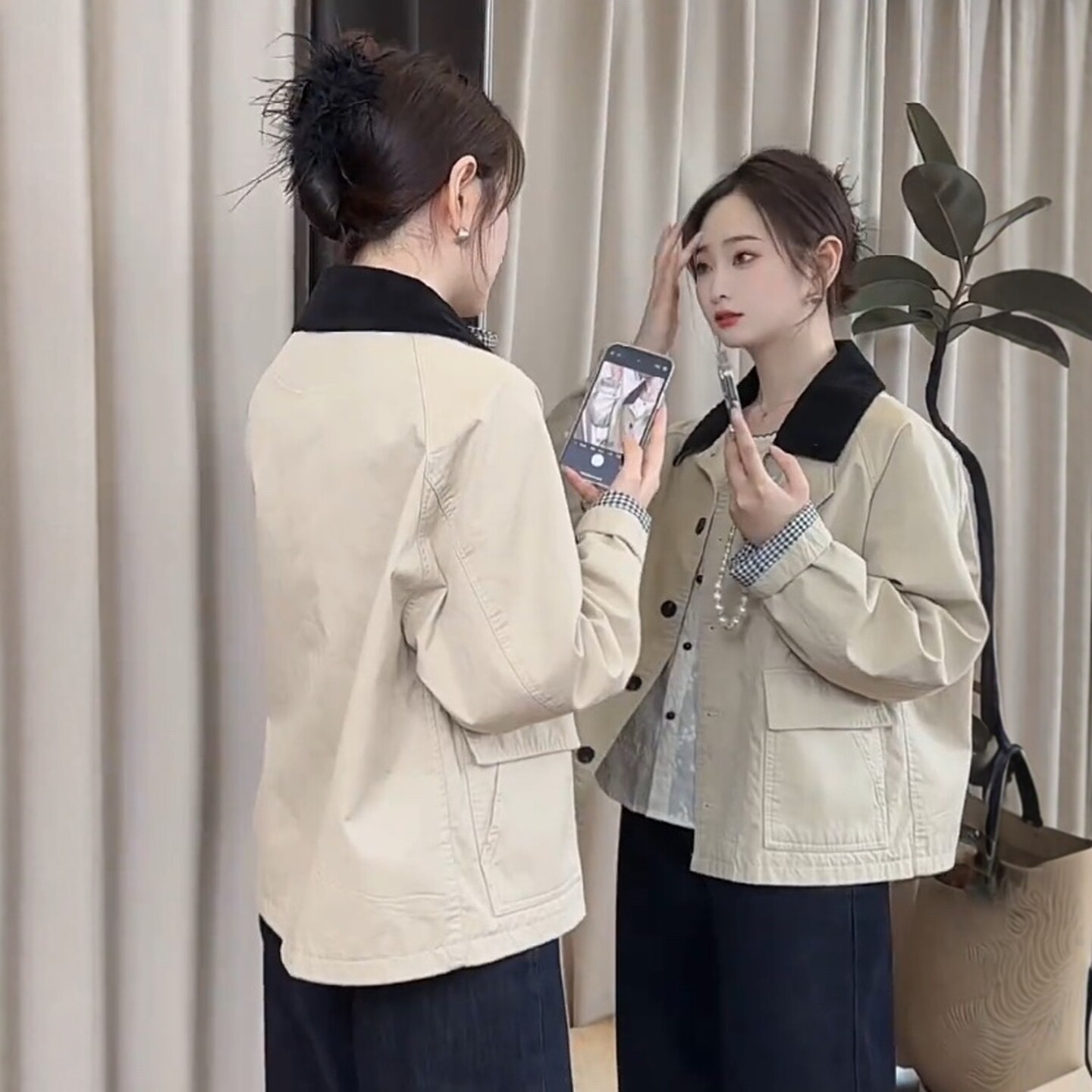 2025秋季流行巴恩风加棉加厚风衣短外套女韩系设计感休闲流行上衣,女装/女士精品,短外套,淘宝优惠券,粉丝福利购,淘宝优惠卷