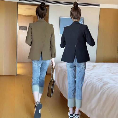 短款西装外套女2023秋季新款上衣