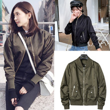 新款 短款 宽松小夹克上衣飞行员外套潮 江疏影同款 棒球服女2019秋装
