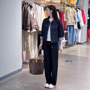 今年流行不褪色高级感牛仔外套女装2025秋季爆款时尚休闲夹克上衣