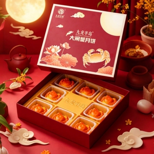 九龙半岛大闸蟹港式流心月饼中秋