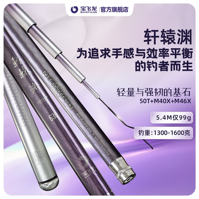 宝飞龙【新品预售】轩辕渊4H28调小综合鱼竿极轻超轻鲫鲤鱼旗舰店