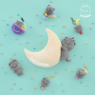 MOON CATXMAN WITH SLEEPING 猫星侠月亮造型毛绒玩偶公仔 周柏豪