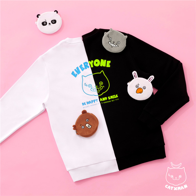 CATXMAN周柏豪黑套头卫衣CAT