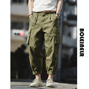新款 裤 复古英国皇家锥形休闲裤 大口袋工装 男奇诺直筒长裤 2026春季