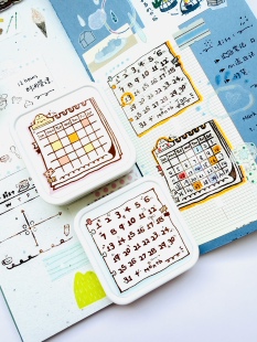 66小印学习工作时间管理手帐印章日常双面印章职场学生实用文具