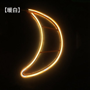 led柔性灯带造型雪花五角星月亮音符节日灯户外防水亮化景观灯饰