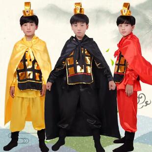 儿童古代士兵服装男童女孩花木兰演出服古装盔甲戏曲将军表演服装