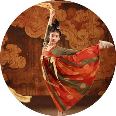 霍元甲演出服儿童古风舞蹈服连衣裙初中生古典舞演出服小学生汉服