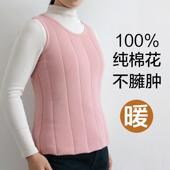 纯棉花保暖背心护胃内穿防着凉成人加厚护肚女士弹力修身 打底坎肩
