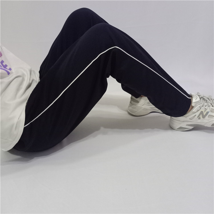 校服裤子直筒小学生一道杠藏蓝色