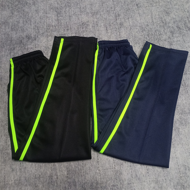 校服裤子春秋男女直筒中小学生一道杠藏蓝色一厘米绿条边运动长裤