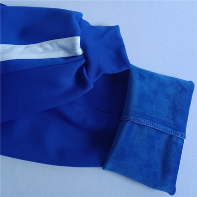 中小学生一道白杠宝蓝色运动裤