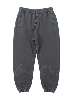 FotiGmanClub 重磅复古水洗做旧宽松抽绳束脚运动长裤男休闲卫裤