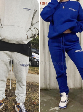 Gman高街 FOG ESSENTIALS LA限定TMC宽松加绒休闲卫裤运动长裤男