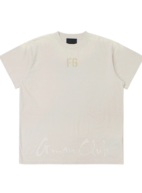 Gman高街 FOG ESSENTIALS主线第七季FG植绒印花复古水洗短袖TEE恤