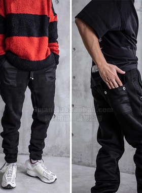 Gman高街 非FOG 秋冬加厚摇粒绒束脚卫裤 运动休闲保暖男士长裤