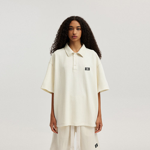 BONELESS肌理针织Polo