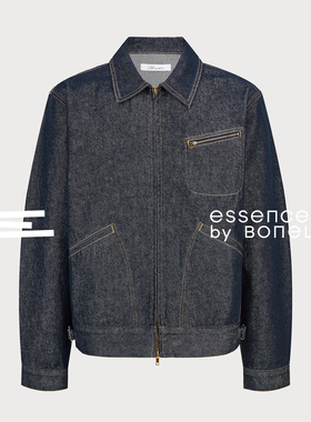 原牛短款翻领经典牛仔夹克cleanfit外套支线Essence by BONELESS