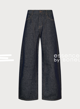 原牛丹宁蓝弯刀休闲长裤复古宽松牛仔裤支线Essence by BONELESS