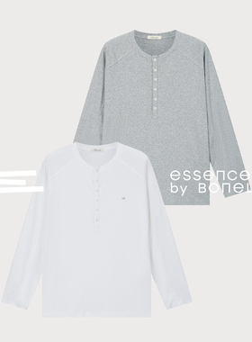 亨利领长袖T恤铁标cleanfit插肩打底衫支线Essence by BONELESS