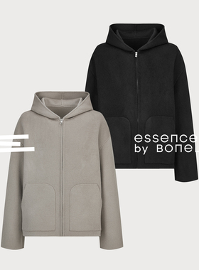 澳洲羊毛重磅拉链连帽卫衣cleanfit外套支线Essence by BONELESS