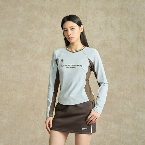 BONELESS结构分割长袖T恤