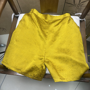 100%桑蚕丝香云纱过河泥金龟短裤各色短裤合集新中式国风夏季女