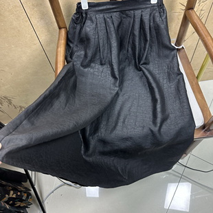 桑蚕丝香云纱黑龟大摆裙半身裙伞裙高腰显瘦百搭气质款女夏季
