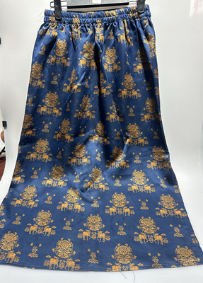 纯真丝香云纱花萝半身裙三羊开泰原创设计 裙长83臀围104