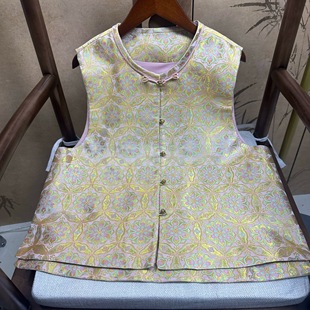 织金敦煌宝相花国风宋锦马甲胸围102衣长57满分桑蚕丝