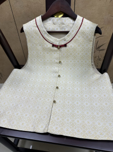 满分桑蚕丝老宋锦白定胜 胸围104衣长57面料100桑蚕丝内衬醋酸缎